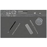 SKIKHN Alfombrilla Soldadura, 60 X 35 cm Estera de Soldadura, Almohadillas de Trabajo de Soldadura, para Electrónica, Soldadura, Relojes