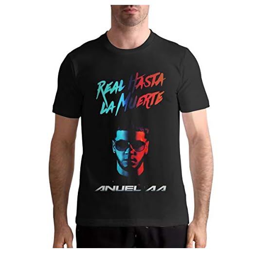 Camisetas Anuel AA para hombre, camisetas casuales de manga corta para correr, Negro, 50