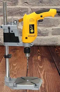 XDLB Drill Stand for Drill, Universal Bench Clamp Aluminium Base Drill Press Floor Stand Workbench Repair Tool for Drilling Collet Workshop, Single Hole Aluminium base (Drill not Included)
