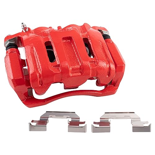 Image of TRQ Performance Front Driver and Passenger Side Brake Caliper Set Caliper Brackets Compatible with 07-12 Acura RDX 07-11 Honda CR-V 12-16 CR-V All Wheel Drive 05-10 Odyssey 10-11 Accord Crosstour
