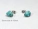 Turquoise Stud Earrings, Unique Gemstone Earrings with Stainless Steel Post, Boho Western Earrings for Women, Handmade Turquoise Jewelry for Men