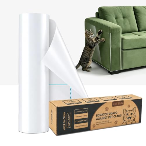 Anti Cat Scratch Furniture Protector,Clear Thicken Vinyl 118" x 8.27"