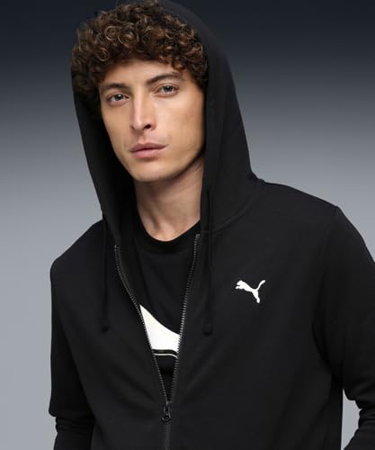 Image of Puma Men Full Sleeve Polycotton Full Zip with Pocket Solid Men's Hoodie