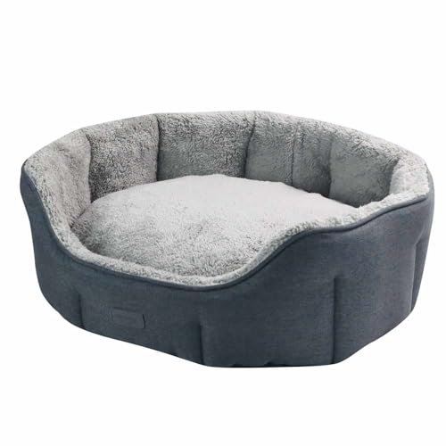 Nobby Komfort Bett oval LICA grau 55 x 50 x 21 cm