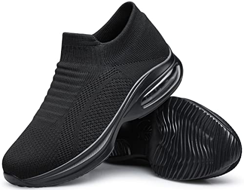 Image of DOUSSPRT Womens Walking Shoes Sock Casual Ladies Fashion Sneakers Comfortable Slip On Air Cushion Platform