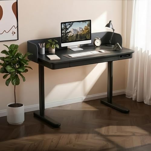 Image of ARTIKEL Case 2.0 Electric Height Adjustable Table for Office Work & Home-Sit Stand Gaming Desk 80kg Load with USB Portal |Workspace Table with Storage Drawers|120x60 CM| Black| 3 yrs Warranty