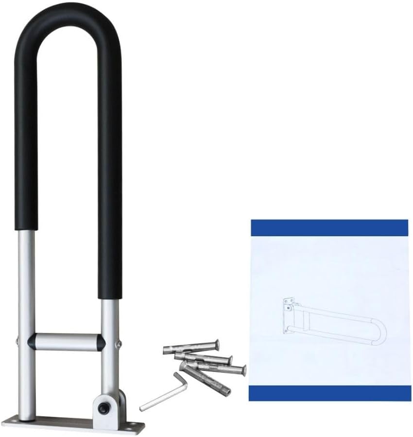 24 Inch Toilet Grab Bar, Foldable Safety Handrails Bathroom