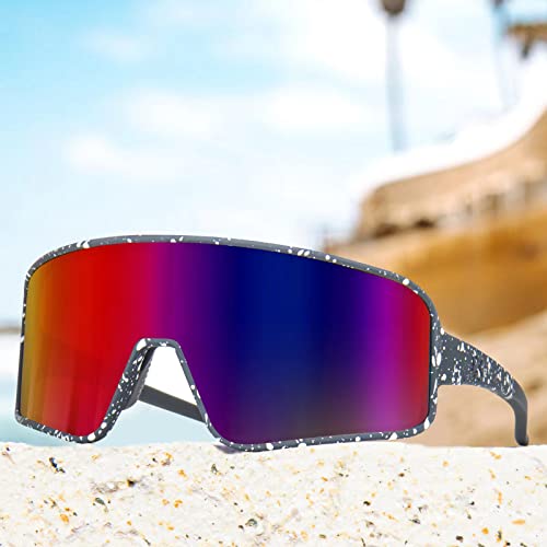 Image of MAXJULI Polarized Sunglasses for Men Women, Windproof Outdoor Sports Cycling Running UV400 Protection Sun Glasses 8121