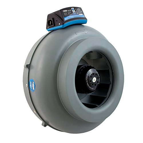RAM 125 mm - 378 cu m/hr with 2 m UK IEC Power Lead Inline Duct Fan