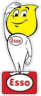 Compatible with VINTAGE Esso TWINS GASOLINE GAS MOTOR OIL PUMP TRUCK BUMPER STICKER DECAL (Size: 14")