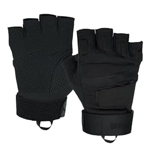 Seibertron S.O.L.A.G Taktische Fingerlose Handschuhe Schwarz