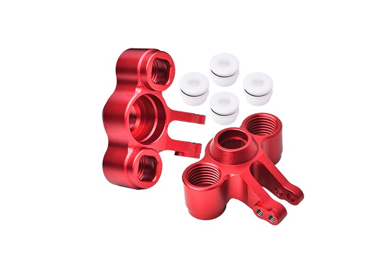 GPM Orange Aluminum Knuckle Arm Set - Fits Traxxas 1/16 Mini E-Revo, Slash, Summit RC Cars (1 Pair)