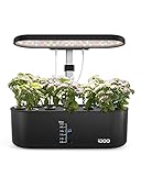 iDOO Hydroponics Growing System for Window Kitchen, 10Pods Indoor Herb Garden with Grow Light, Plants Germination Kit with Pump, Automatic Timing, Up to 18.7'