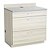 Safco Products 1703VS Modular Hospitality Breakroom Base Cabinet, 3 Drawer, Vanilla Stix Base/Gray Top
