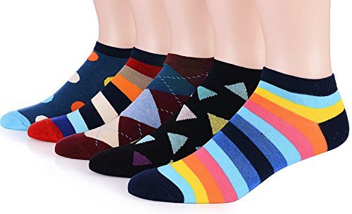DR. ANISON Womens No Show Socks 100 Cotton Vintage Liner Pack of 5 Pair