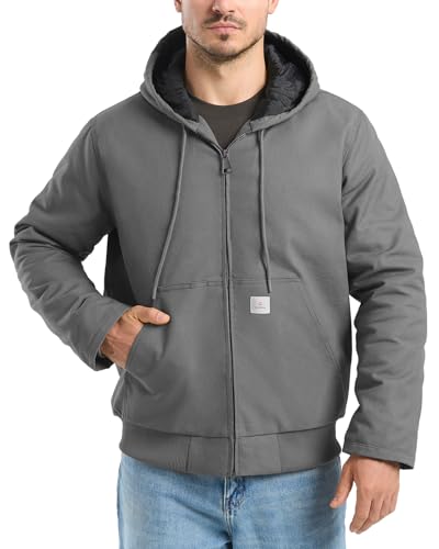 Manteau en toile de canard homme pour travaux extérieurs et chantiers en hiver HISEA