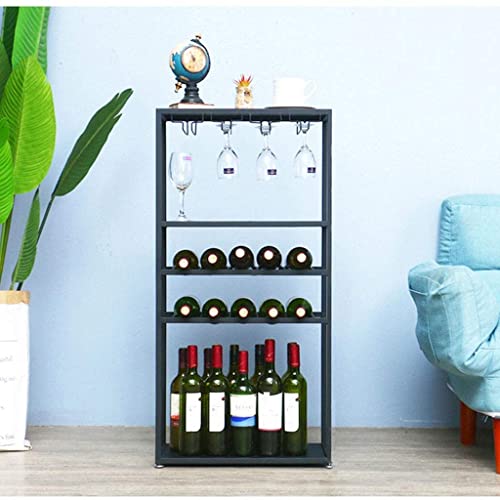 Soporte para botellas de vino de hierro negro NMGMJQ miniatura 6