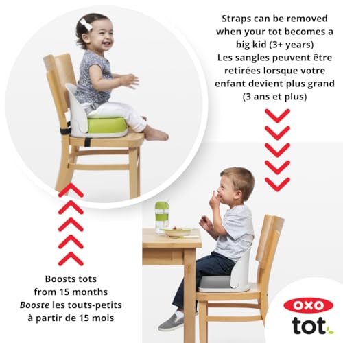 Image of OXO Tot Perch Booster Seat with Straps, Gray