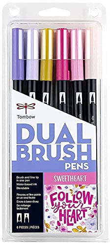 Tombow Dual Brush Pen Art Markers (Pack of 6)