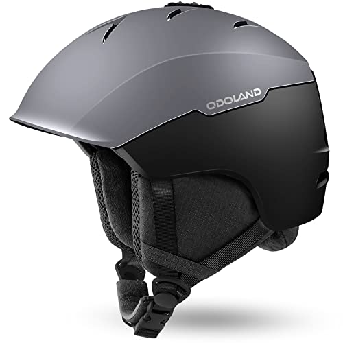Odoland Ski Helmet Snowboard Helmet, Goggles Compatible, Luxury Snow Sports Helmet With Astm Safety Certificated For Men Women And Youth, Grey S #TOP24