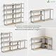 VOUNOT® Schwerlastregal 2er Set mit Haken, Regal Lagerregal Kellerregal Steckregal Werkstattregal, 180x90x40cm, 5 verstellbare Böden, 875kg belastbar