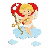 XMZZMX Valentine's Day Archery Angel Metal Cutting Dies for Card Making, Paper Embossing Die-Cuts Kit Storage Pockets Supplies, Scrapbooking Stencils
