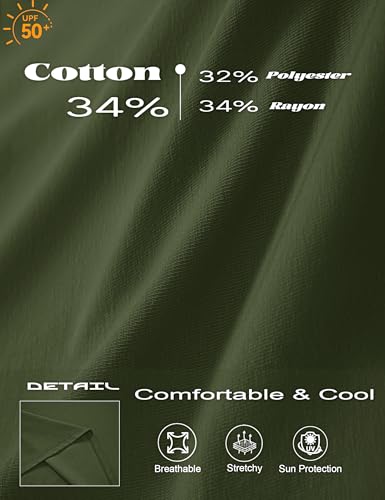 YUCOLEN Women's Polo Shirts Cotton Blend V Neck Sleeveless Blouse Tops Casual Golf Office Work Polo Shirts ArmyGreen L
