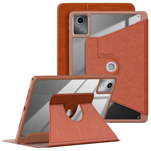 Coque Lenovo Tab M11 pivotante pour lire et cuisiner les mains libres en marron