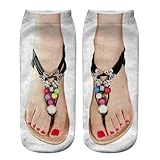 Unisexe. Generisch Chaussettes de sport 46 et impression manucure, chaussettes de course cachées amusantes pour femme, r, taille unique