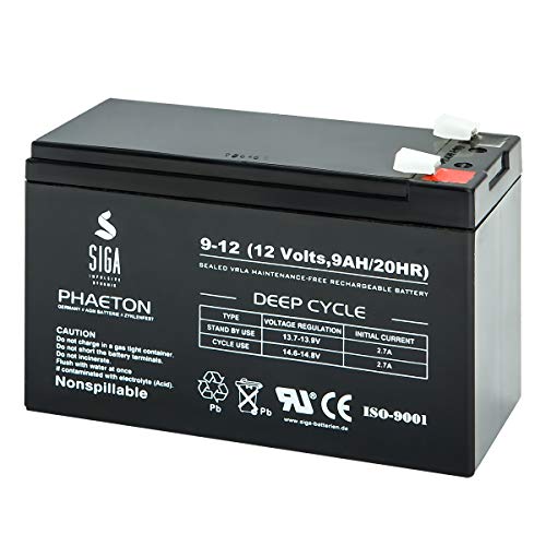 Blei Akku 9Ah 12V AGM Blei Gel Batterie 9 Ah / 12 V kompatibel