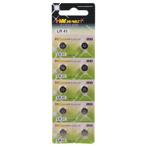 Camelion AG 3 LR 41 1.5 V Alkaline Button Cell Battery (Pack of 10)