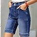 AKTCVVJ Jean Shorts Womens Stretch Elastic Waist Short Jeans Casual Jean Denim Shorts Summer Short Pants with Pockets