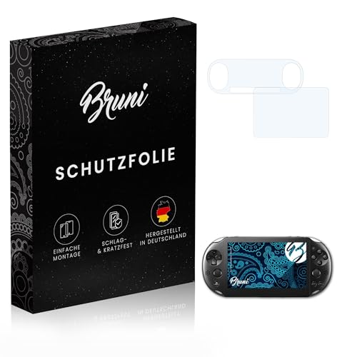 Bruni Folia ochronna kompatybilny z Sony PlayStation Vita Slim Folia, krystalicznie czysty folia ekranowa (Zestaw 2)