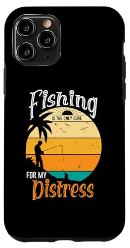 Fishing Is The Only Cure For Distress �r���e�[�W �T���Z�b�g �A���O���[�B �X�}�z�P�[�X iPhone 11 Pro �p