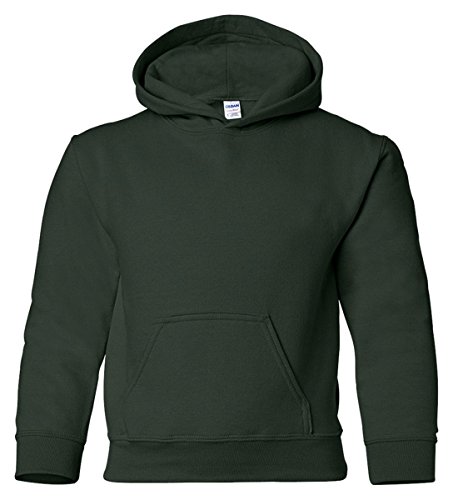 Gildan Boys 7.75 oz. Heavy Blend? 50/50 Hood (G185B) -FOREST GRE -S