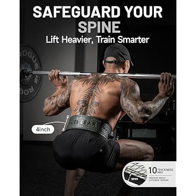 MANUEKLEAR Lifting Belt Lever for Men Women, 10mm Quick Locking Lever Belt Weightlifting with Adjustable Buckle, Lever Weight Lifting Belt for Powerlifting & Deadlifts