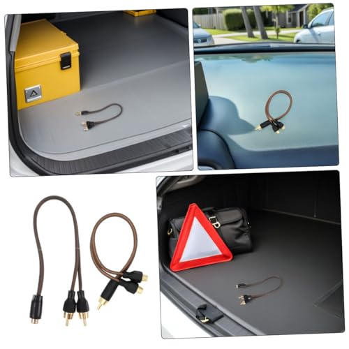 Cable de audio para coche divisor estéreo Angoily para conectar subwoofer sin interferencias 3