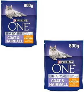 Purina ONE Coat and Hairball Cat Chicken (800g) (Pack of 2)