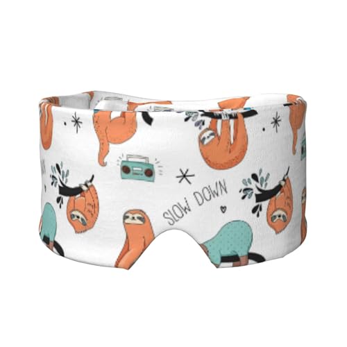 Orejeras para ojos y orejas con estampado de perezoso de animales, para adultos, niños, hombres y mujeres