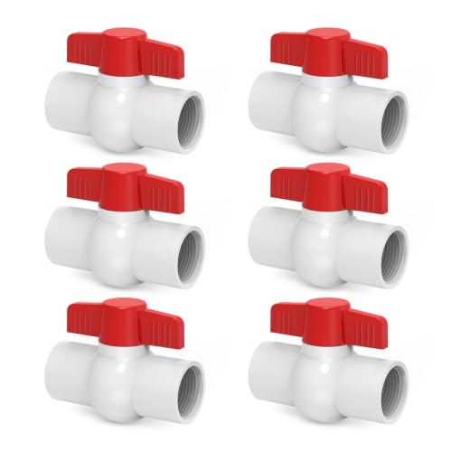 EterMutable 6-PACK PVC Shut Off Ball Valve 1/2