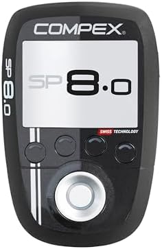 Compex SP 8.0 - Electroestimulador Muscular inalámbrico, EMS,TENS y Masaje - 4 Canales Independientes, 999 Niveles de Intensidad y 40 programas - Compatible con App Coach - Sensor MI Integrado