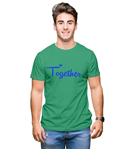 Image of Hangout Hub Hangout-Hub-NP18 Men's & Women's Round Neck T-Shirt-Together Forever | Always Protec Trust King Queen-Pack of 2-Couple T-Shirts