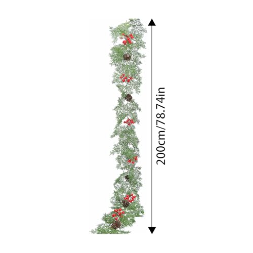 Guirlande de Noël en pin texture réaliste avec cônes naturels
