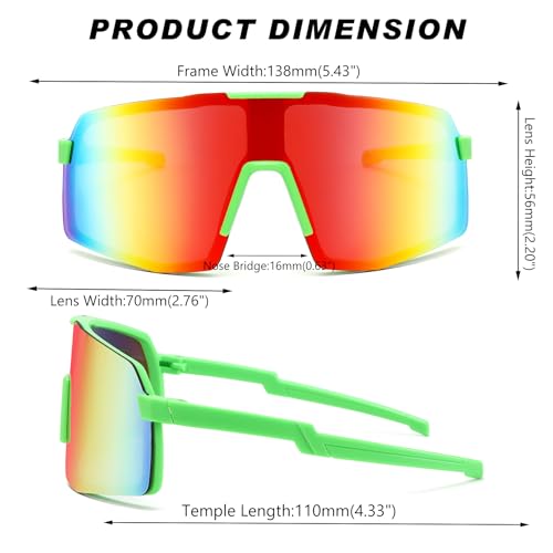 Kids Boys Baseball Sunglasses - Youth Sports Baseball Glasses Age 4-12, UV400 Protection4