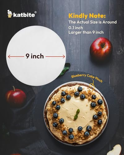 image for Katbite 9 Inch Parchment Paper Rounds, 200Pcs Cake Parchment Circles, 