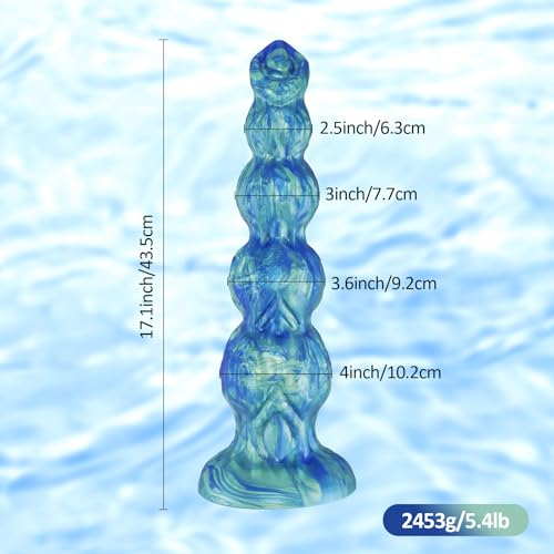 Image of 17.1 Inch Huge Thick Knot Horse Dildo, XXXL Big Fantasy Dildos | Monster, Dragon, 4 Dog Knots, Extra Large, Giant, For G-Spot Anal, Strong Suction Cup, Adult Sex Toys, For Women Men Gay