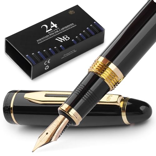 Image of Wordsworth & Black Majesti Fountain Pen Set for Writing, Extra Fine Nib