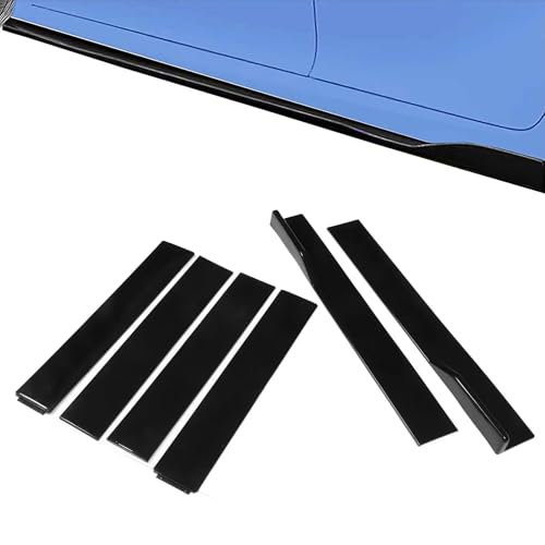 Falda lateral universal de ABS negro para coche con 6 piezas de alta dureza 6