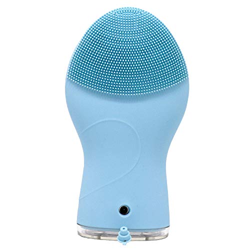 Escova Limpeza Facial Elétrica de Silicone AJ-003A Aiker Limpeza Profunda Massageadora Azul