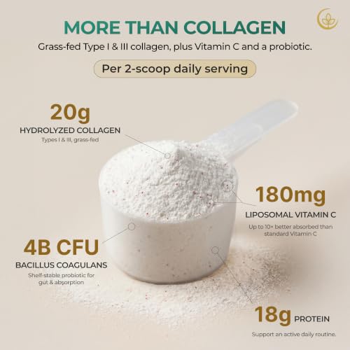 Image of Hydrolyzed Collagen Peptides Powder for Men & Women, 18g Protein